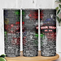 Personalized Wild West Borderlands Skinny Tumbler Urban Street Graffiti Art Skull Scorpion Symbols