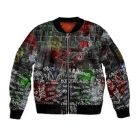 Personalized Wild West Borderlands Sleeve Zip Bomber Jacket Urban Street Graffiti Art Skull Scorpion Symbols