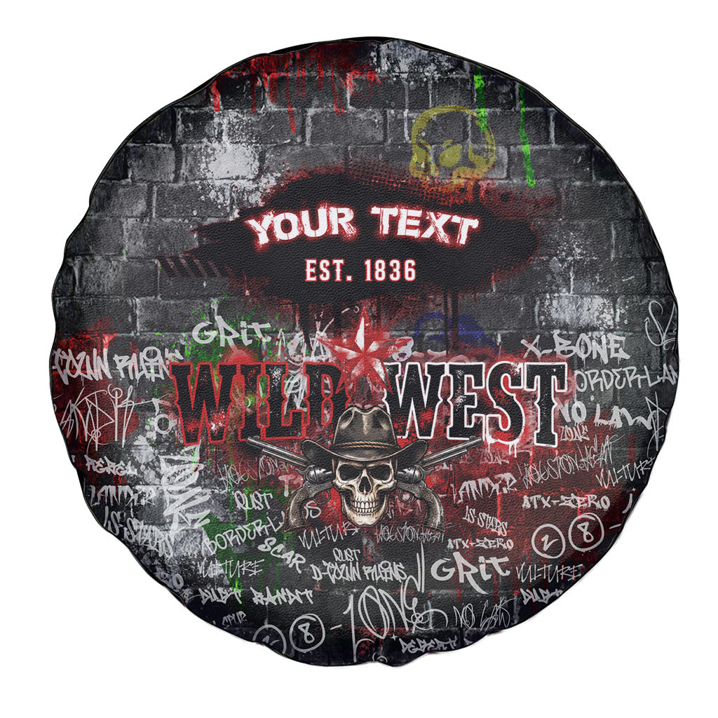 Personalized Wild West Borderlands Spare Tire Cover Urban Street Graffiti Art Skull Scorpion Symbols