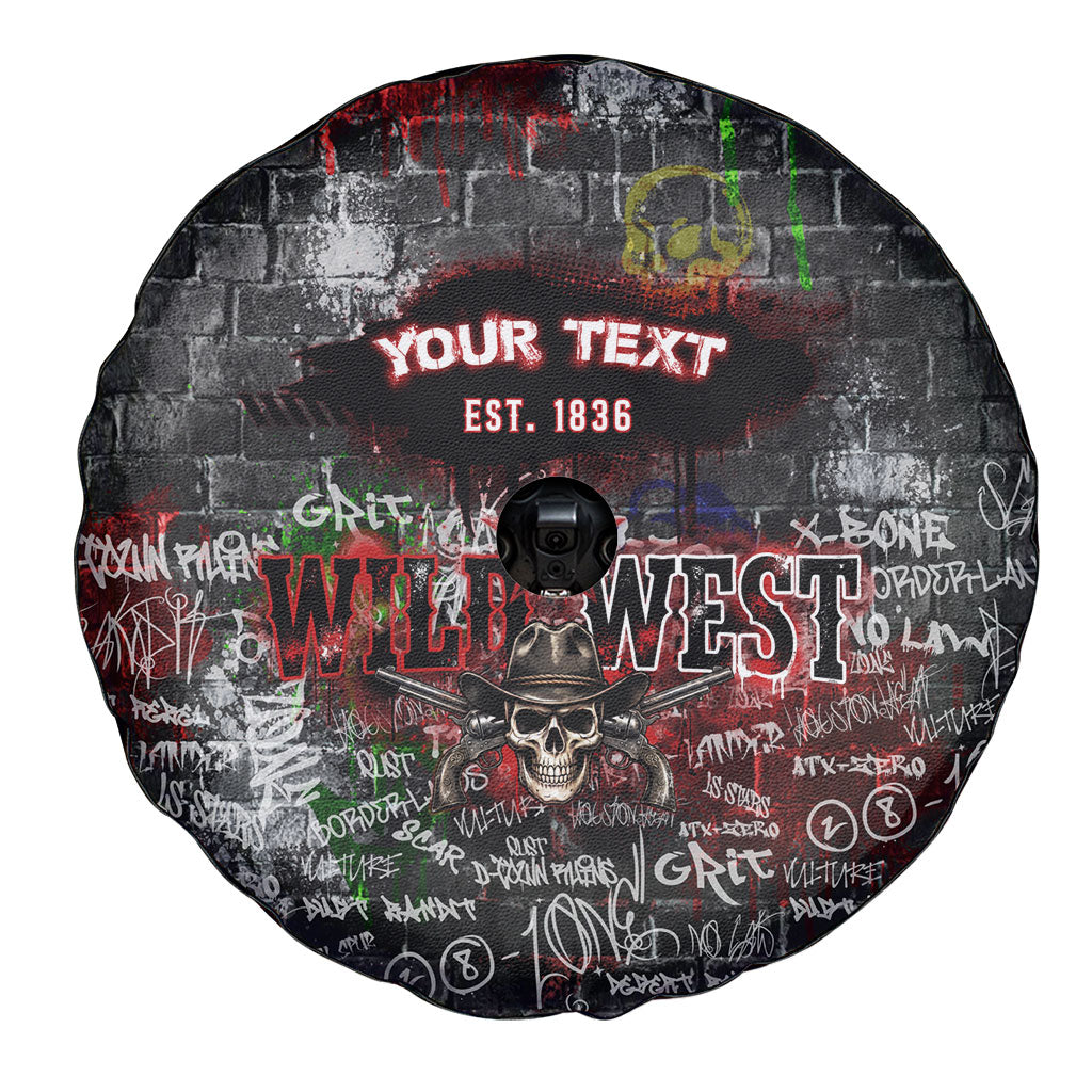 Personalized Wild West Borderlands Spare Tire Cover Urban Street Graffiti Art Skull Scorpion Symbols