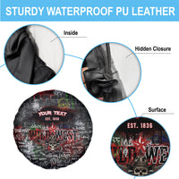 Personalized Wild West Borderlands Spare Tire Cover Urban Street Graffiti Art Skull Scorpion Symbols
