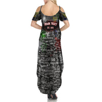 Personalized Wild West Borderlands Summer Maxi Dress Urban Street Graffiti Art Skull Scorpion Symbols
