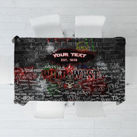 Personalized Wild West Borderlands Tablecloth Urban Street Graffiti Art Skull Scorpion Symbols