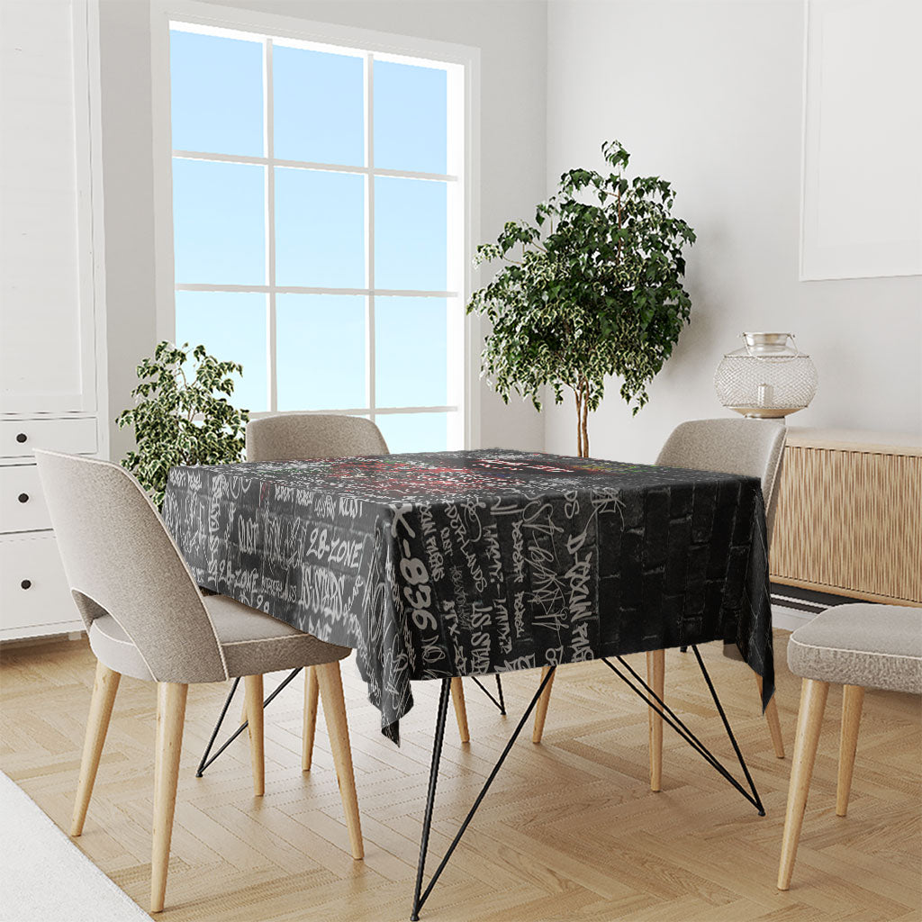 Personalized Wild West Borderlands Tablecloth Urban Street Graffiti Art Skull Scorpion Symbols