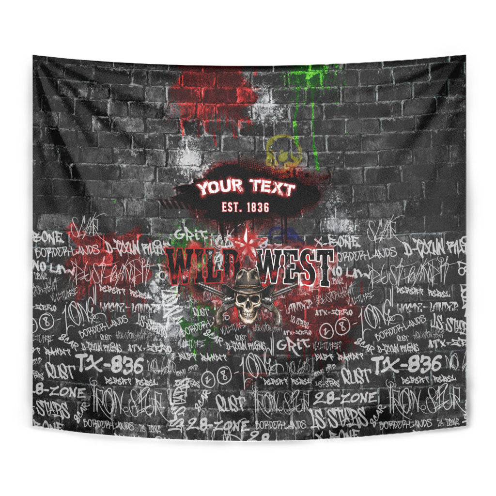 Personalized Wild West Borderlands Tapestry Urban Street Graffiti Art Skull Scorpion Symbols