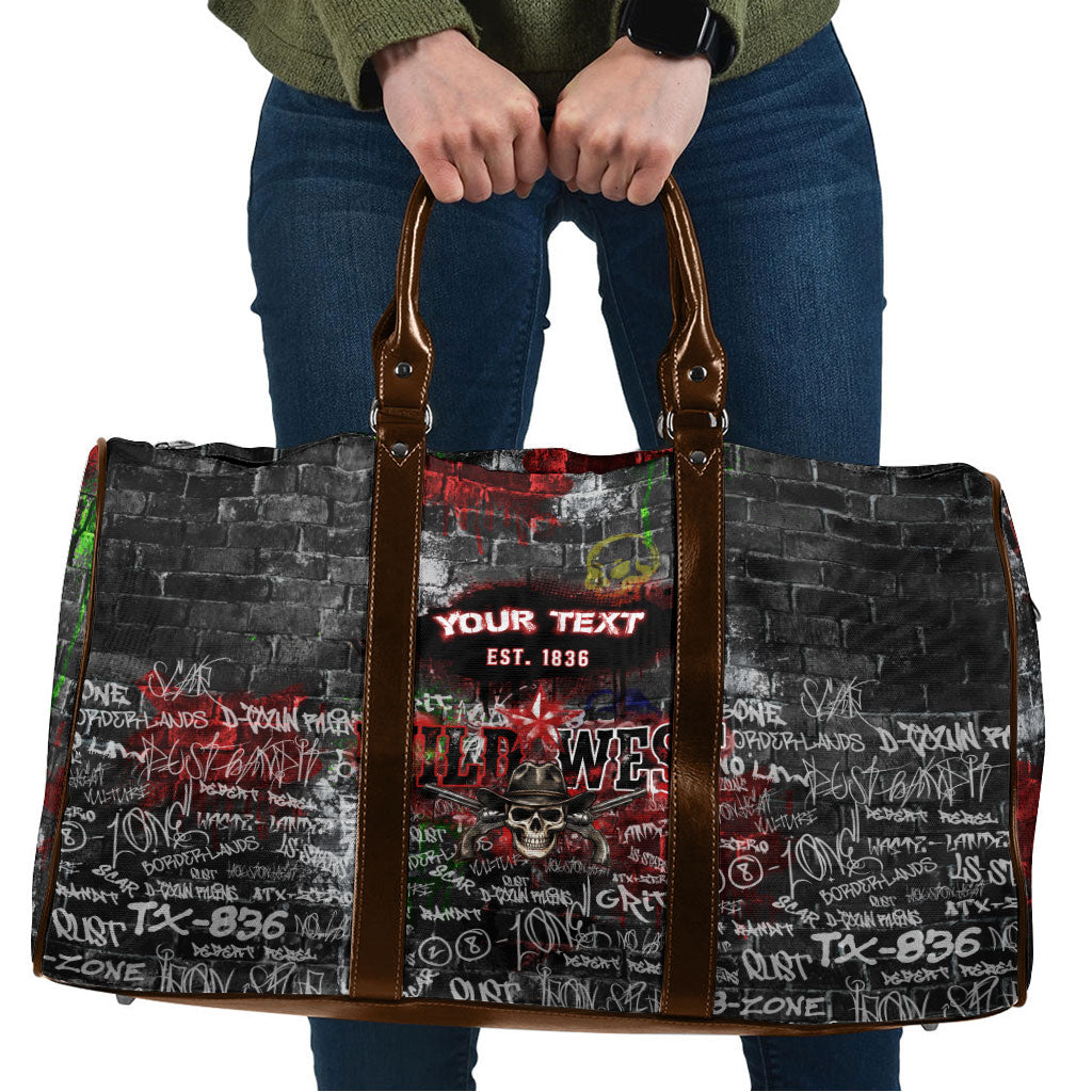 Personalized Wild West Borderlands Travel Bag Urban Street Graffiti Art Skull Scorpion Symbols