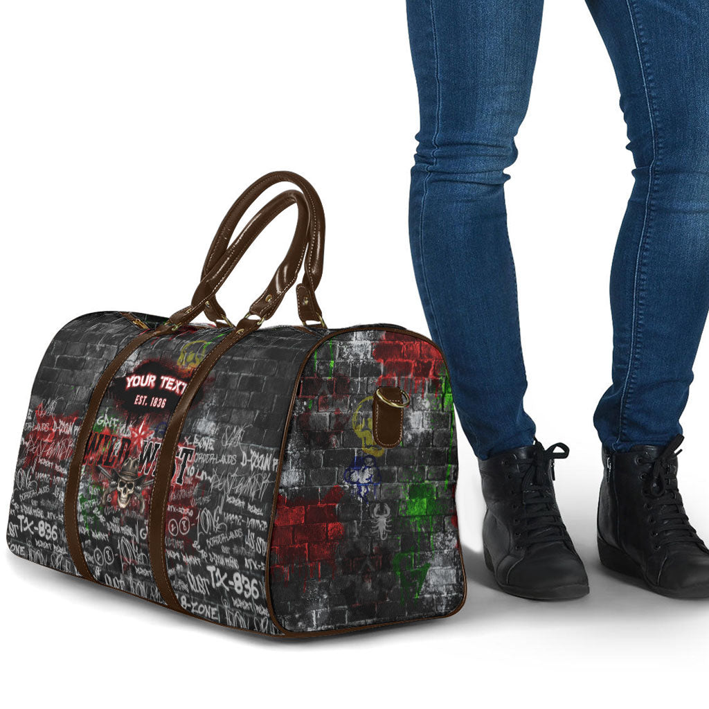 Personalized Wild West Borderlands Travel Bag Urban Street Graffiti Art Skull Scorpion Symbols