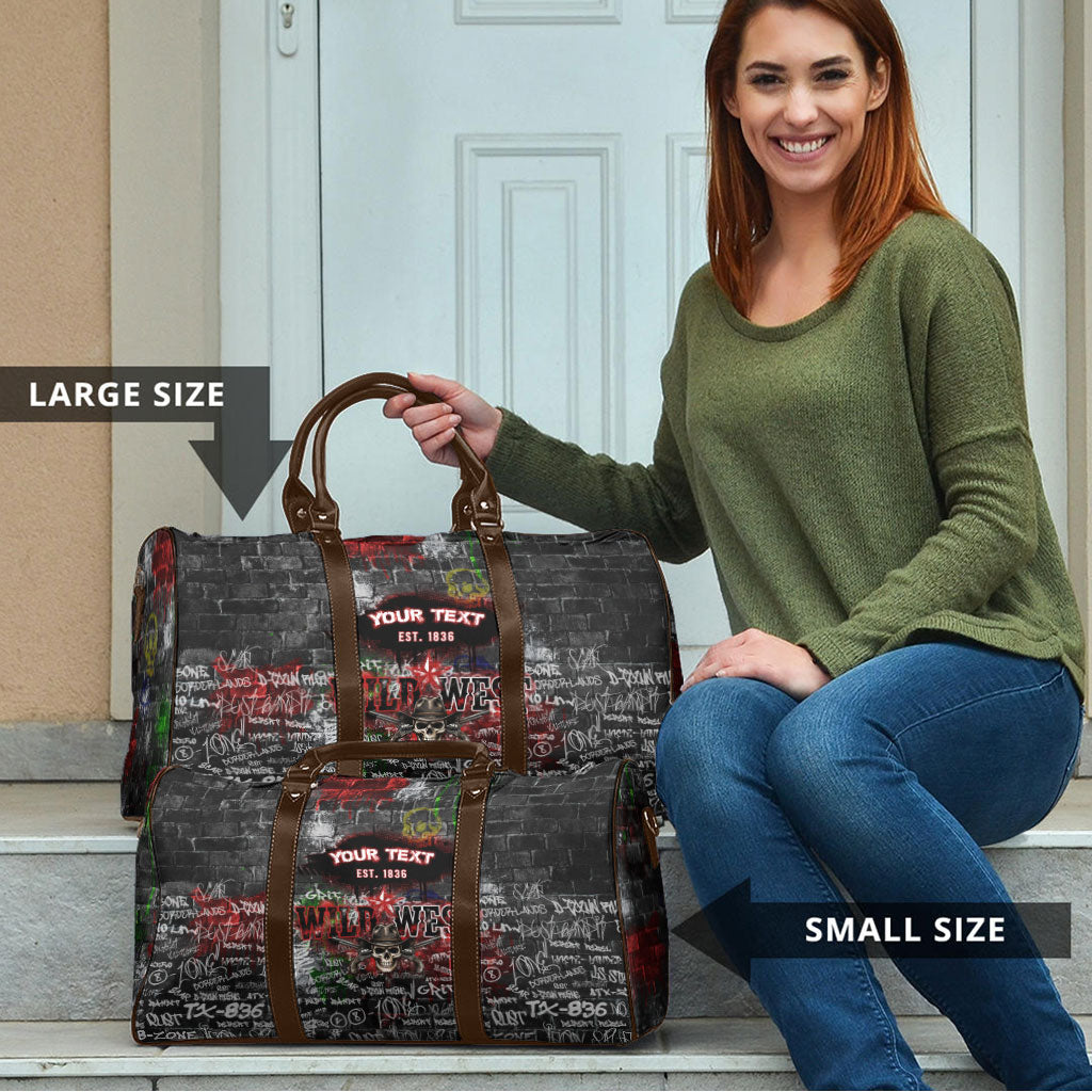 Personalized Wild West Borderlands Travel Bag Urban Street Graffiti Art Skull Scorpion Symbols