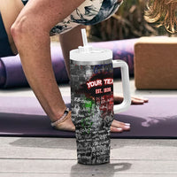 Personalized Wild West Borderlands Tumbler With Handle Urban Street Graffiti Art Skull Scorpion Symbols