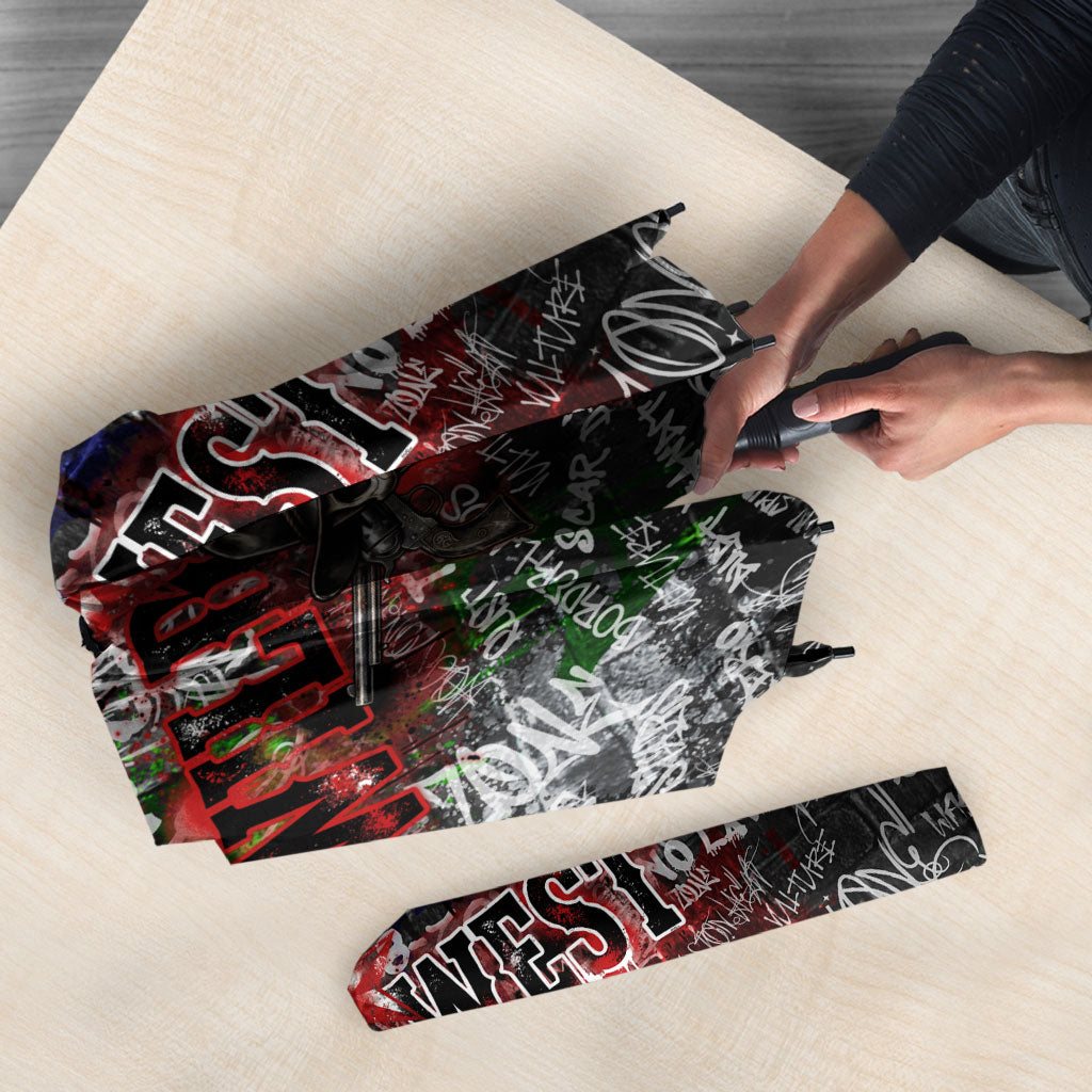 Personalized Wild West Borderlands Umbrella Urban Street Graffiti Art Skull Scorpion Symbols