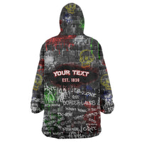 Personalized Wild West Borderlands Wearable Blanket Hoodie Urban Street Graffiti Art Skull Scorpion Symbols