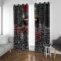 Personalized Wild West Borderlands Window Curtain Urban Street Graffiti Art Skull Scorpion Symbols