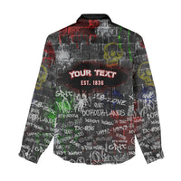 Personalized Wild West Borderlands Women Casual Shirt Urban Street Graffiti Art Skull Scorpion Symbols