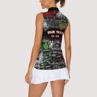 Personalized Wild West Borderlands Women Sleeveless Polo Shirt Urban Street Graffiti Art Skull Scorpion Symbols