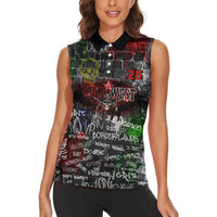 Personalized Wild West Borderlands Women Sleeveless Polo Shirt Urban Street Graffiti Art Skull Scorpion Symbols