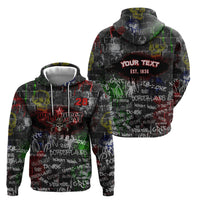 Personalized Wild West Borderlands Zip Hoodie Urban Street Graffiti Art Skull Scorpion Symbols