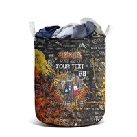 Personalized Texas State Pride Laundry Basket Urban Graffiti Style - Longhorn Skull - Oil Derrick Graphic