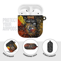 Personalized Texas State Pride AirPods Case Urban Graffiti Style - Longhorn Skull - Oil Derrick Graphic