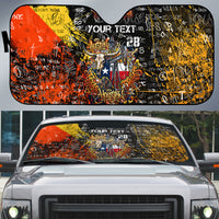 Personalized Texas State Pride Auto Sun Shade Urban Graffiti Style - Longhorn Skull - Oil Derrick Graphic