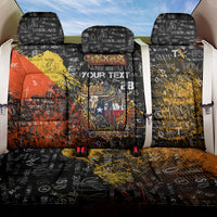 Personalized Texas State Pride Back Car Seat Cover Urban Graffiti Style - Longhorn Skull - Oil Derrick Graphic