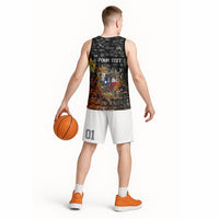 Personalized Texas State Pride Basketball Jersey Urban Graffiti Style - Longhorn Skull - Oil Derrick Graphic