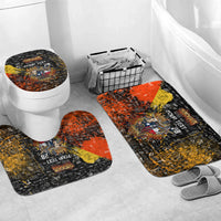 Personalized Texas State Pride Bathroom Set Urban Graffiti Style - Longhorn Skull - Oil Derrick Graphic