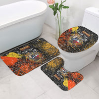Personalized Texas State Pride Bathroom Set Urban Graffiti Style - Longhorn Skull - Oil Derrick Graphic