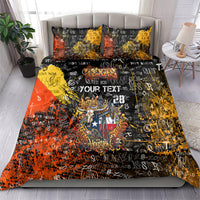 Personalized Texas State Pride Bedding Set Urban Graffiti Style - Longhorn Skull - Oil Derrick Graphic