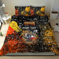 Personalized Texas State Pride Bedding Set Urban Graffiti Style - Longhorn Skull - Oil Derrick Graphic