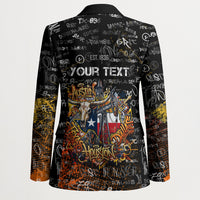 Personalized Texas State Pride Blazer Urban Graffiti Style - Longhorn Skull - Oil Derrick Graphic