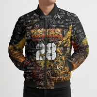 Personalized Texas State Pride Bomber Puffer Jacket Urban Graffiti Style - Longhorn Skull - Oil Derrick Graphic