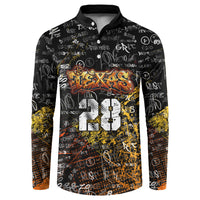 Personalized Texas State Pride Button Sweatshirt Urban Graffiti Style - Longhorn Skull - Oil Derrick Graphic
