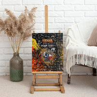 Personalized Texas State Pride Canvas Wall Art Urban Graffiti Style - Longhorn Skull - Oil Derrick Graphic