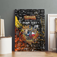 Personalized Texas State Pride Canvas Wall Art Urban Graffiti Style - Longhorn Skull - Oil Derrick Graphic