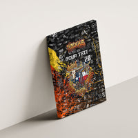 Personalized Texas State Pride Canvas Wall Art Urban Graffiti Style - Longhorn Skull - Oil Derrick Graphic