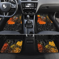 Personalized Texas State Pride Car Mats Urban Graffiti Style - Longhorn Skull - Oil Derrick Graphic
