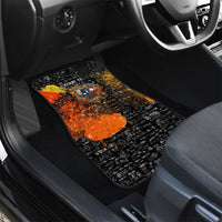 Personalized Texas State Pride Car Mats Urban Graffiti Style - Longhorn Skull - Oil Derrick Graphic