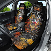 Personalized Texas State Pride Car Seat Cover Urban Graffiti Style - Longhorn Skull - Oil Derrick Graphic