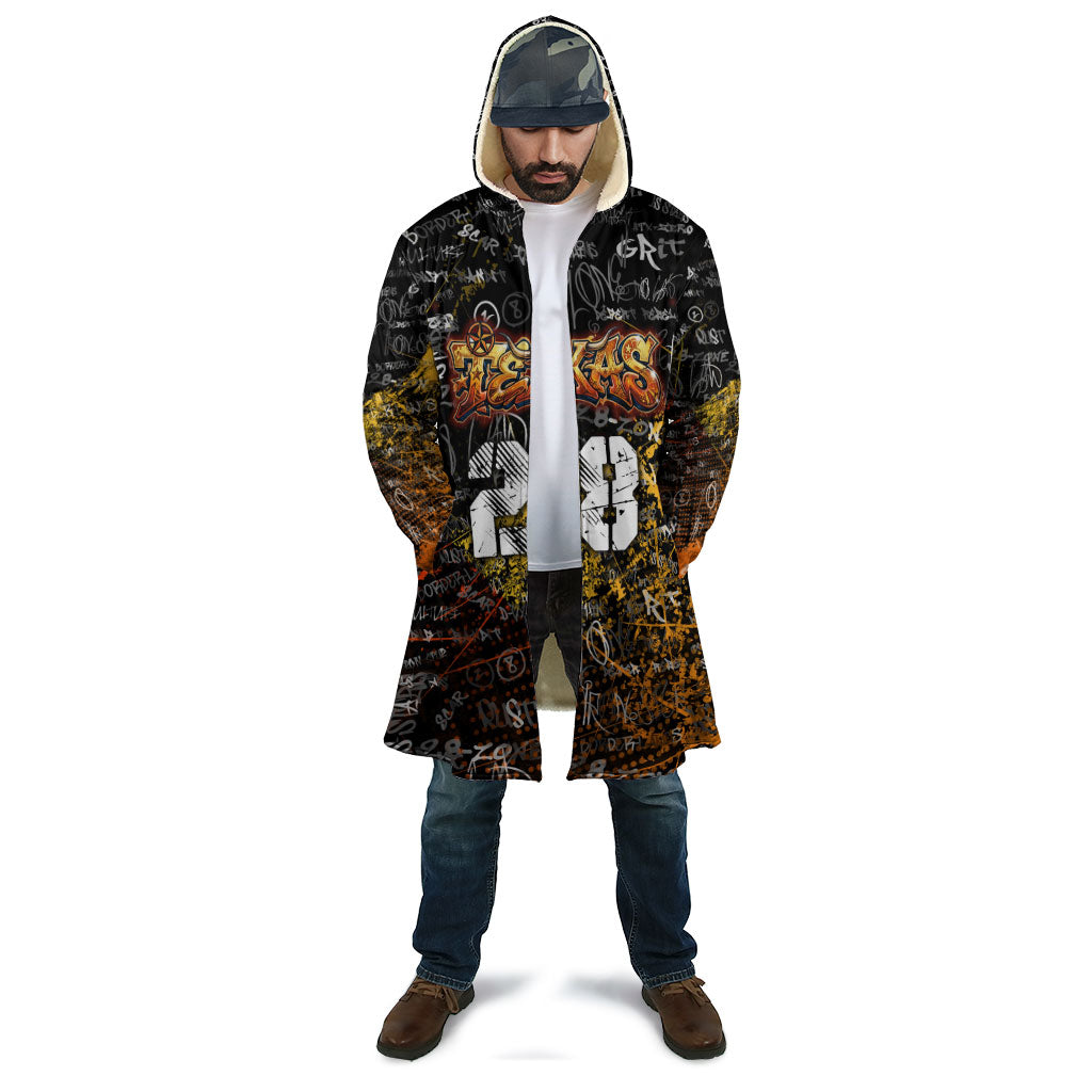 Personalized Texas State Pride Cloak Urban Graffiti Style - Longhorn Skull - Oil Derrick Graphic
