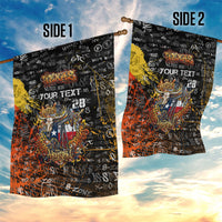 Personalized Texas State Pride Garden Flag Urban Graffiti Style - Longhorn Skull - Oil Derrick Graphic