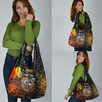 Personalized Texas State Pride Grocery Bag Urban Graffiti Style - Longhorn Skull - Oil Derrick Graphic