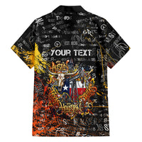 Personalized Texas State Pride Hawaiian Shirt Urban Graffiti Style - Longhorn Skull - Oil Derrick Graphic