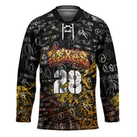 Personalized Texas State Pride Hockey Jersey Urban Graffiti Style - Longhorn Skull - Oil Derrick Graphic
