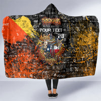 Personalized Texas State Pride Hooded Blanket Urban Graffiti Style - Longhorn Skull - Oil Derrick Graphic