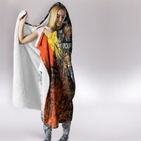 Personalized Texas State Pride Hooded Blanket Urban Graffiti Style - Longhorn Skull - Oil Derrick Graphic