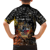 Personalized Texas State Pride Kid Hawaiian Shirt Urban Graffiti Style - Longhorn Skull - Oil Derrick Graphic