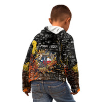 Personalized Texas State Pride Kid Hoodie Urban Graffiti Style - Longhorn Skull - Oil Derrick Graphic