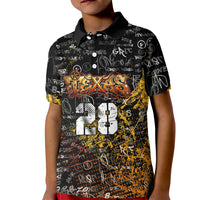 Personalized Texas State Pride Kid Polo Shirt Urban Graffiti Style - Longhorn Skull - Oil Derrick Graphic