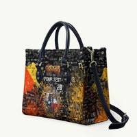 Personalized Texas State Pride Leather Bag Urban Graffiti Style - Longhorn Skull - Oil Derrick Graphic
