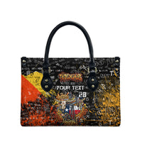 Personalized Texas State Pride Leather Bag Urban Graffiti Style - Longhorn Skull - Oil Derrick Graphic